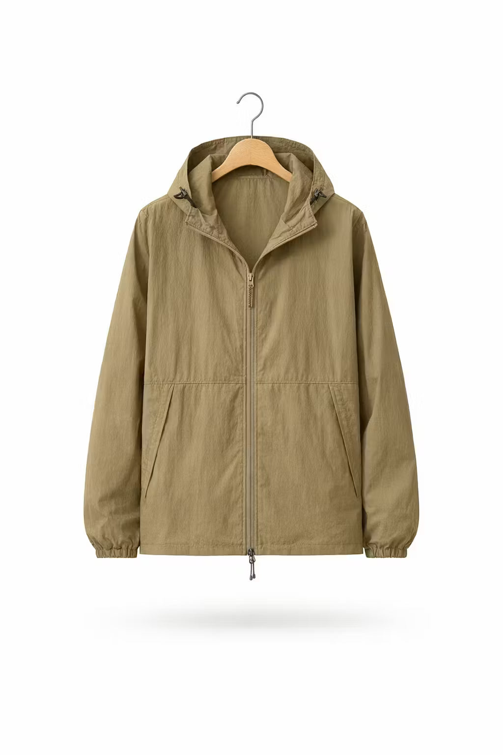 Crinkle Nylon Hooded Jacket