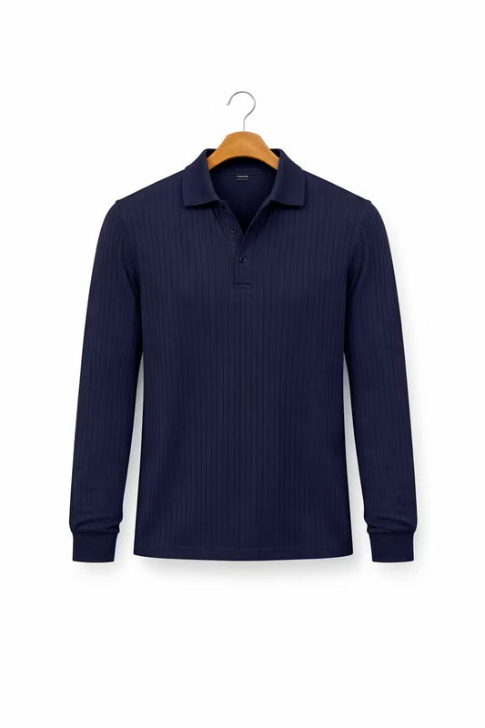 Ribbel gebreide polo