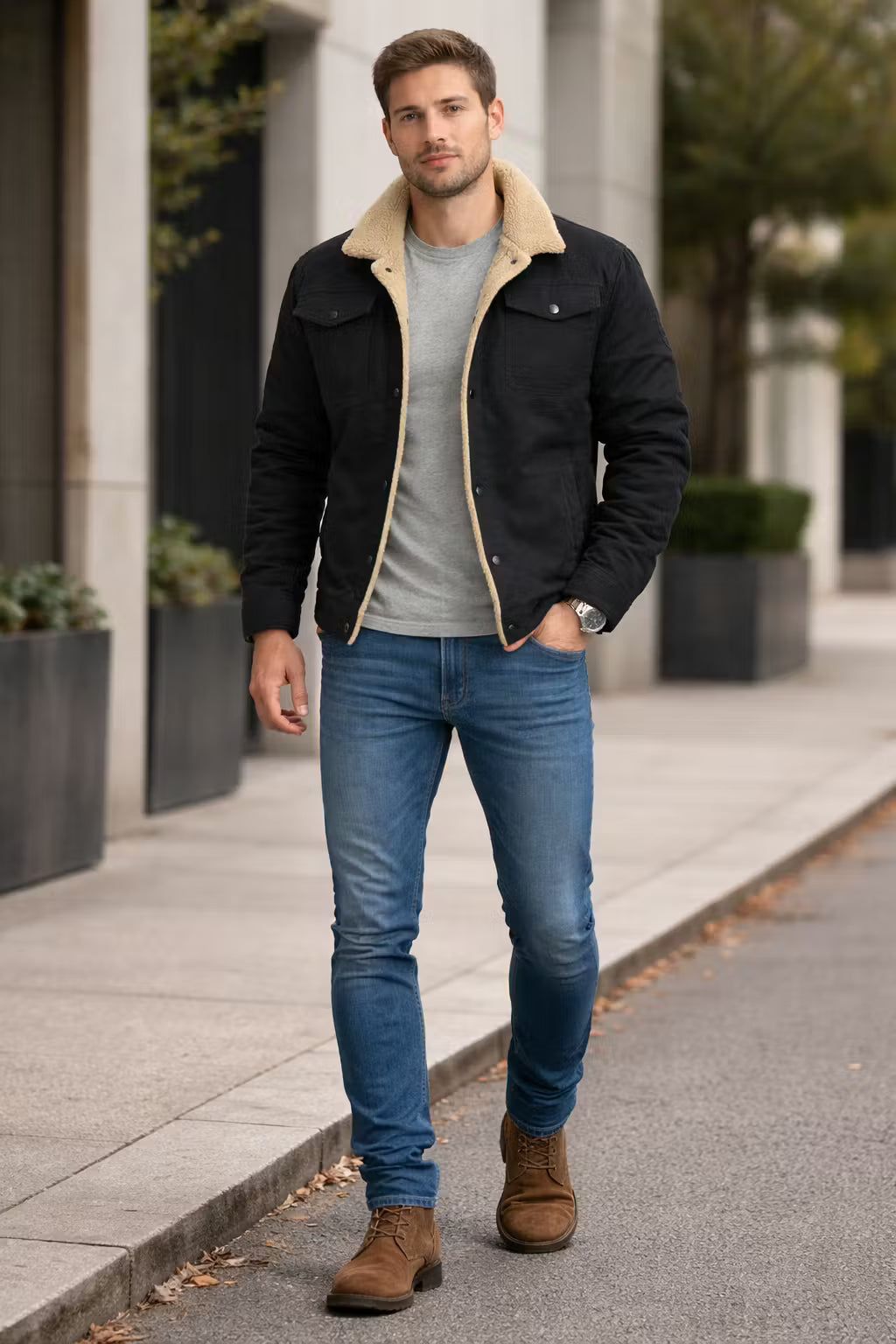 Men’s Sherpa Collar Jacket