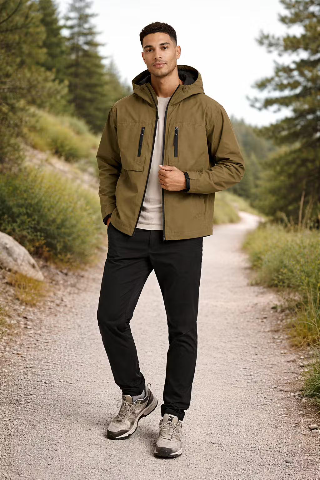 Camping Solid Color Windbreaker