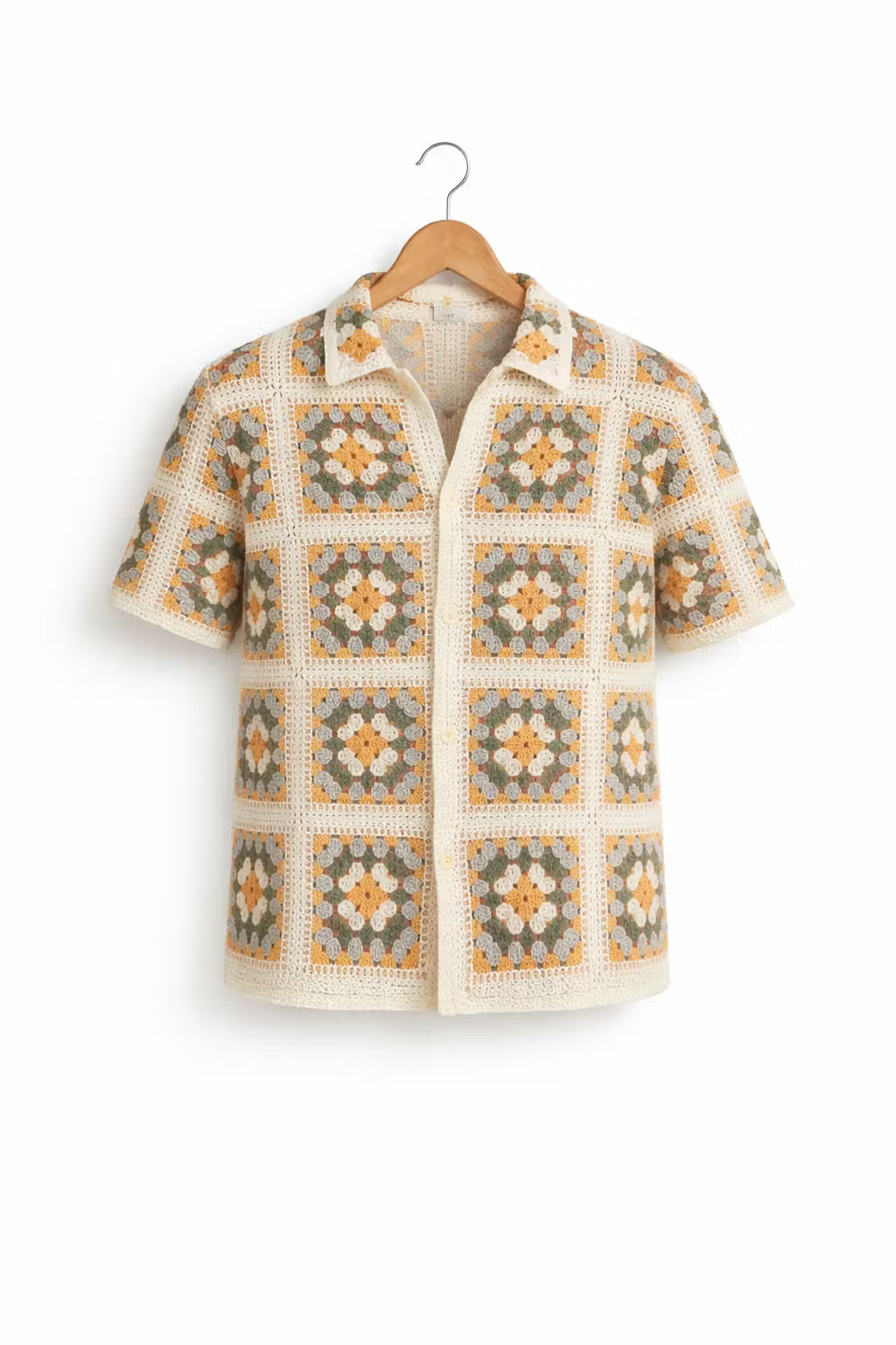 Heritage Grid Crochet Button Shirt