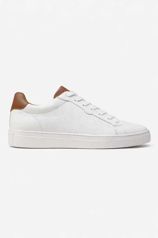 Textured Low-Top Lace-Up Sneakers