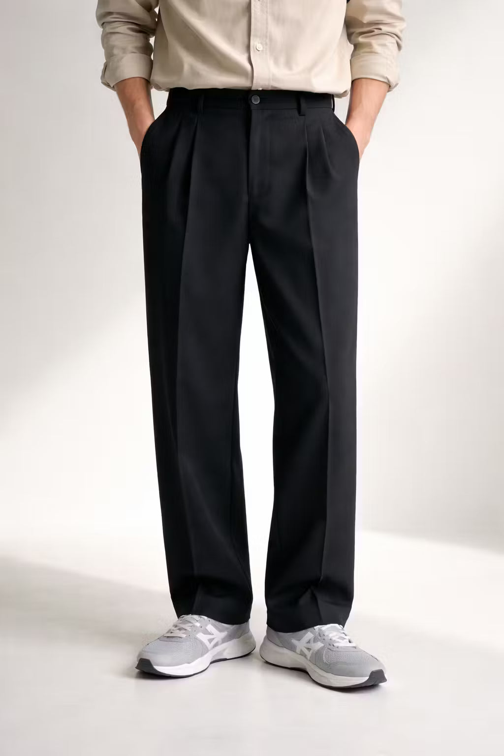 Men’s Tailored Utility Trousers With Clean Structure Designed