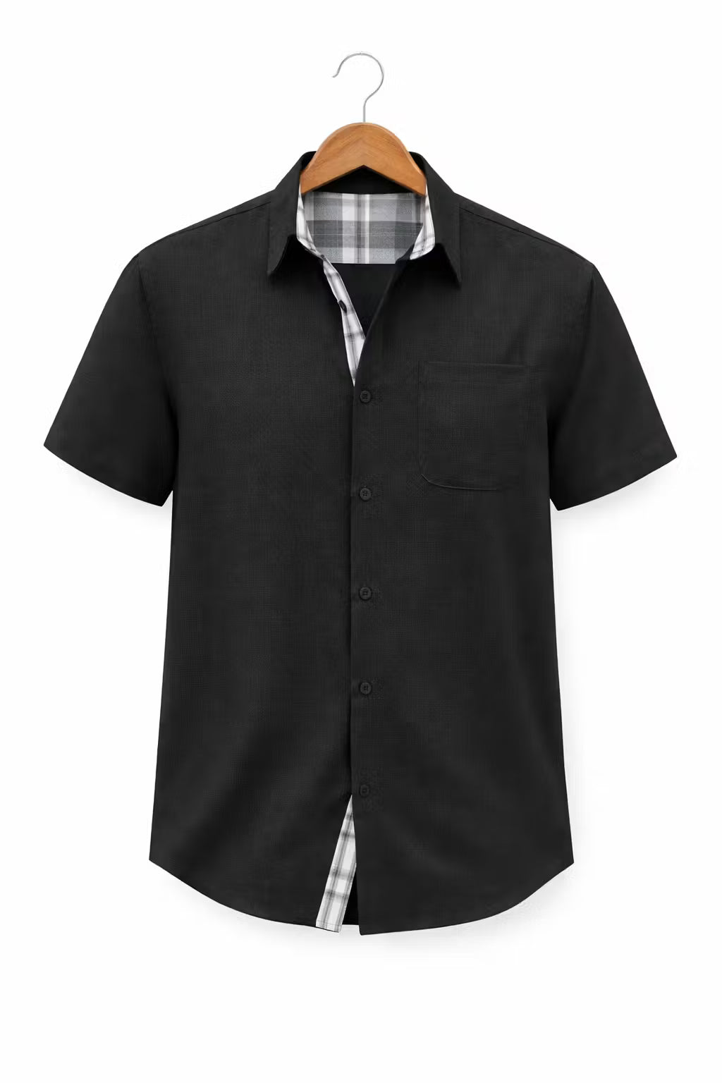 Textured Short Sleeve Button Shirt