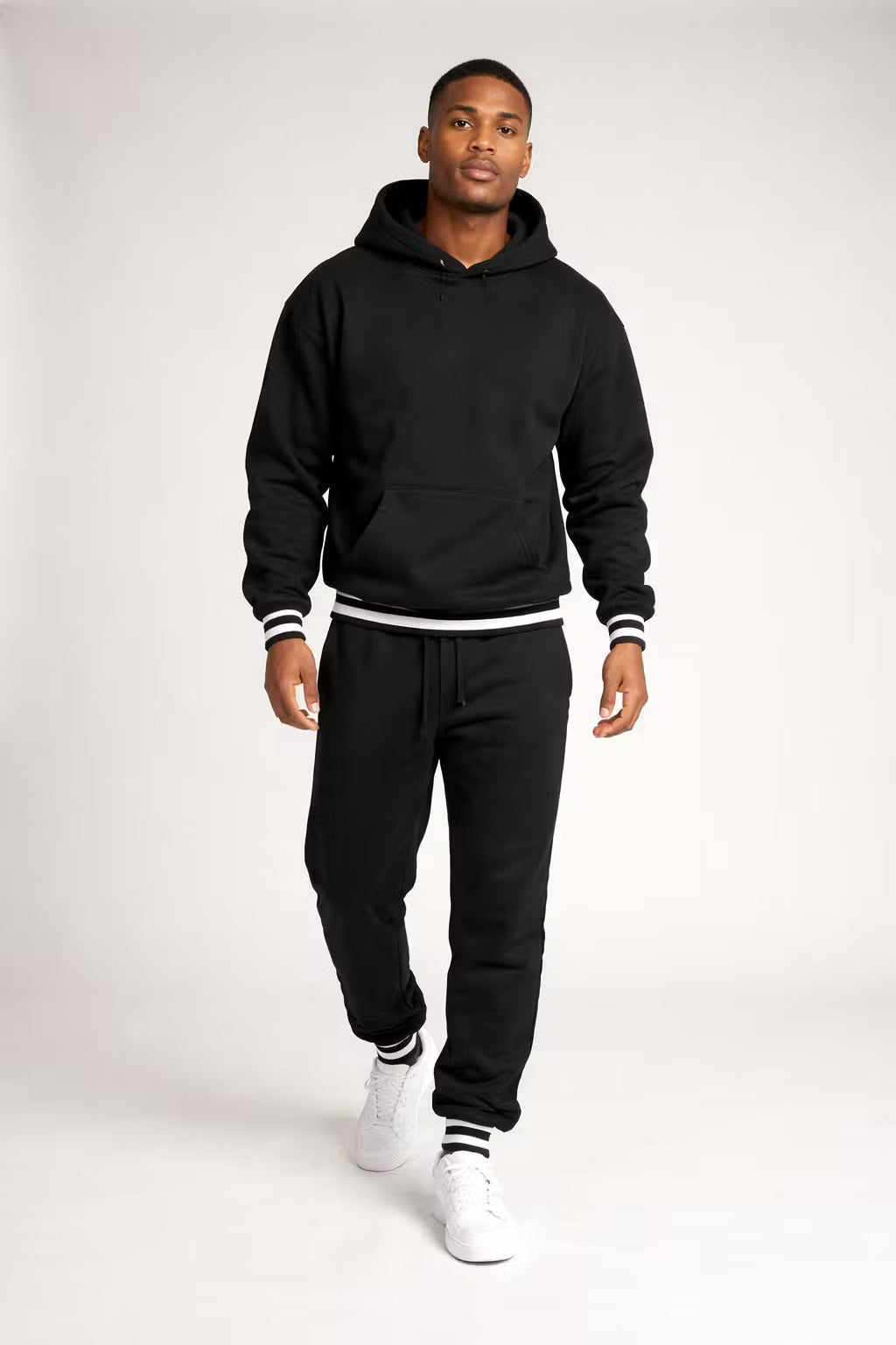 Structured Hoodie and Jogger Trousers Set