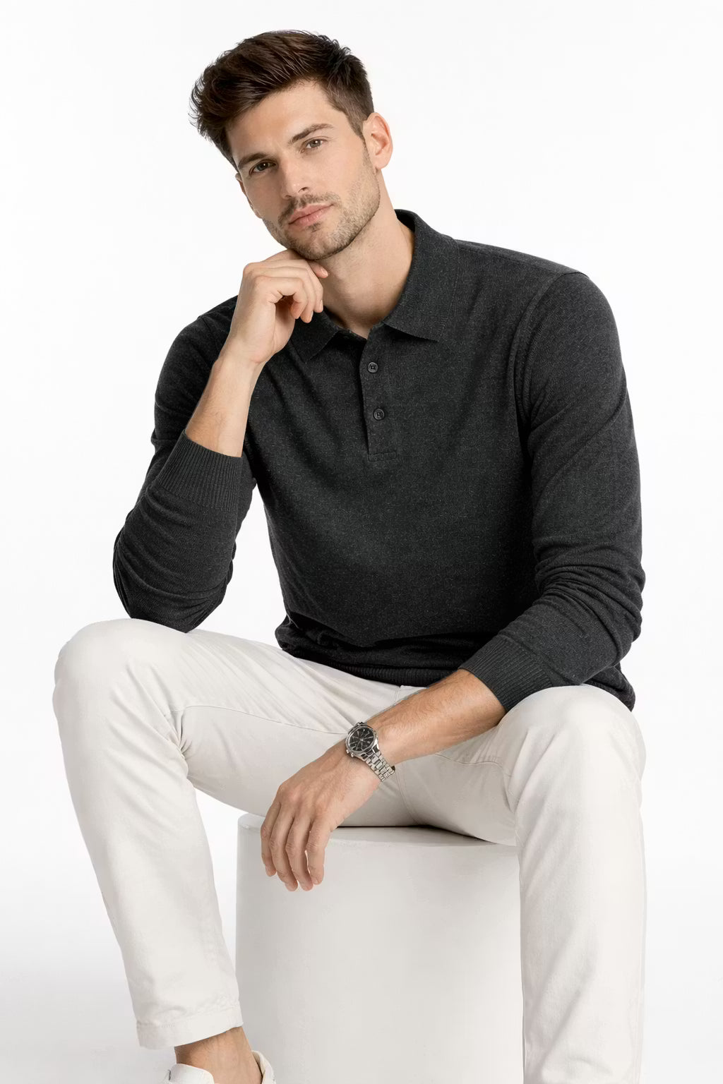 Montclair Knit Polo Sweater