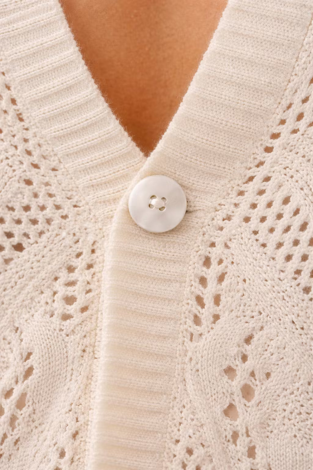Coastal Prism Crochet Button Shirt