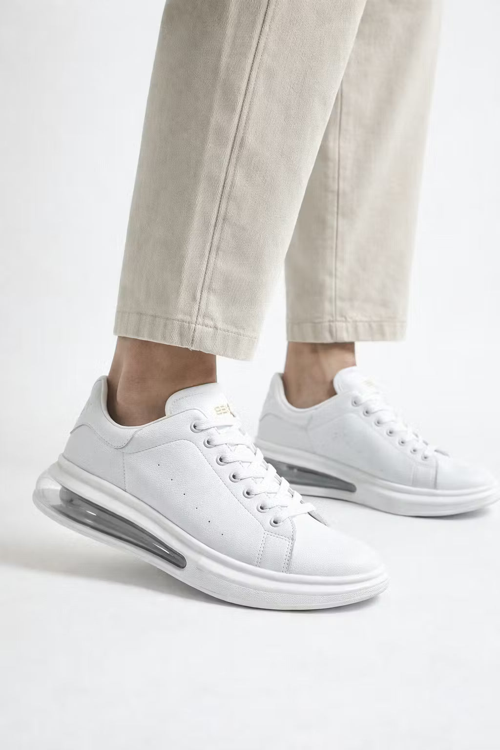 AirLine Sole Minimal Lace-Up Sneakers