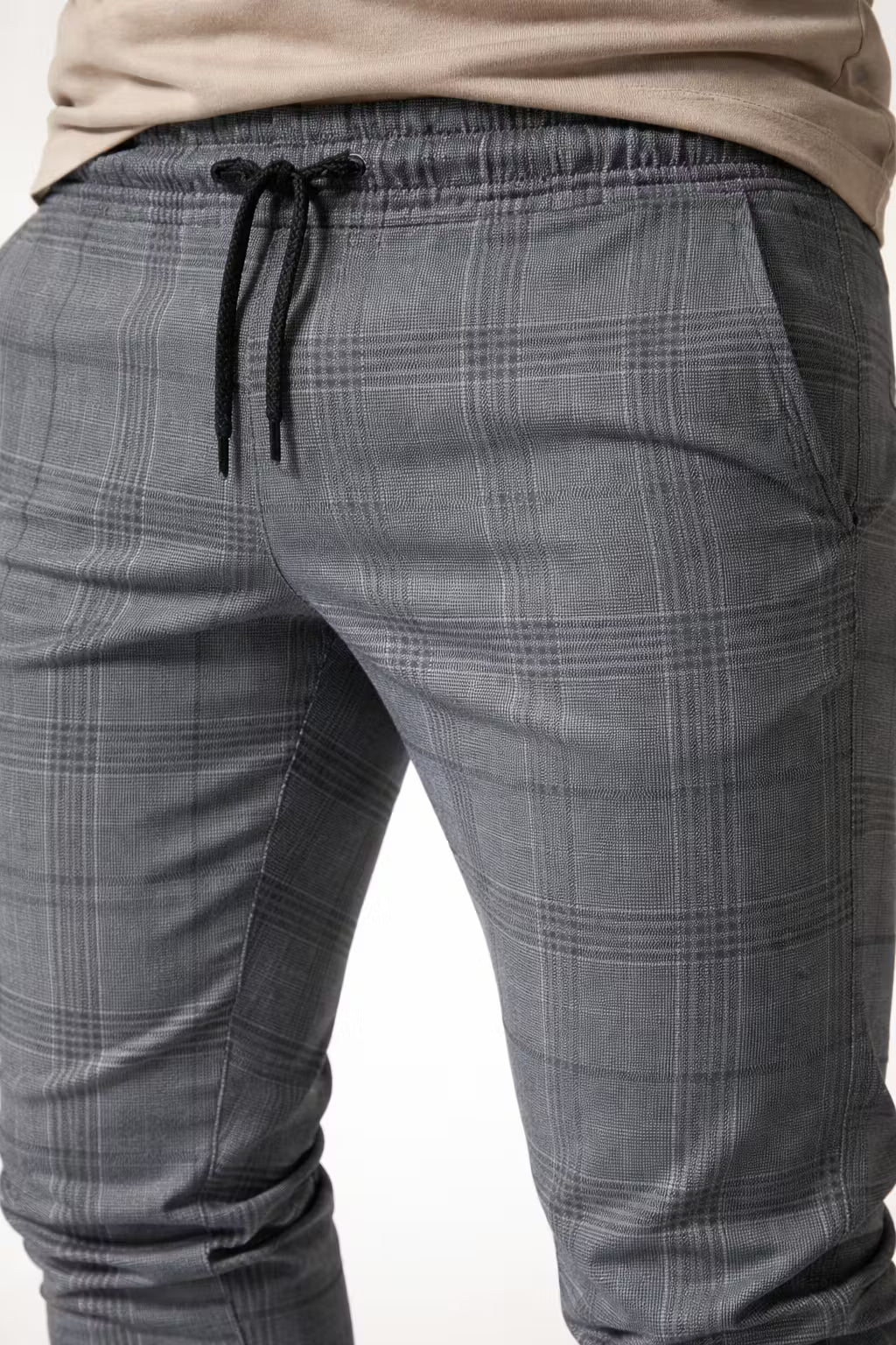 Modern Plaid Street Joggers
