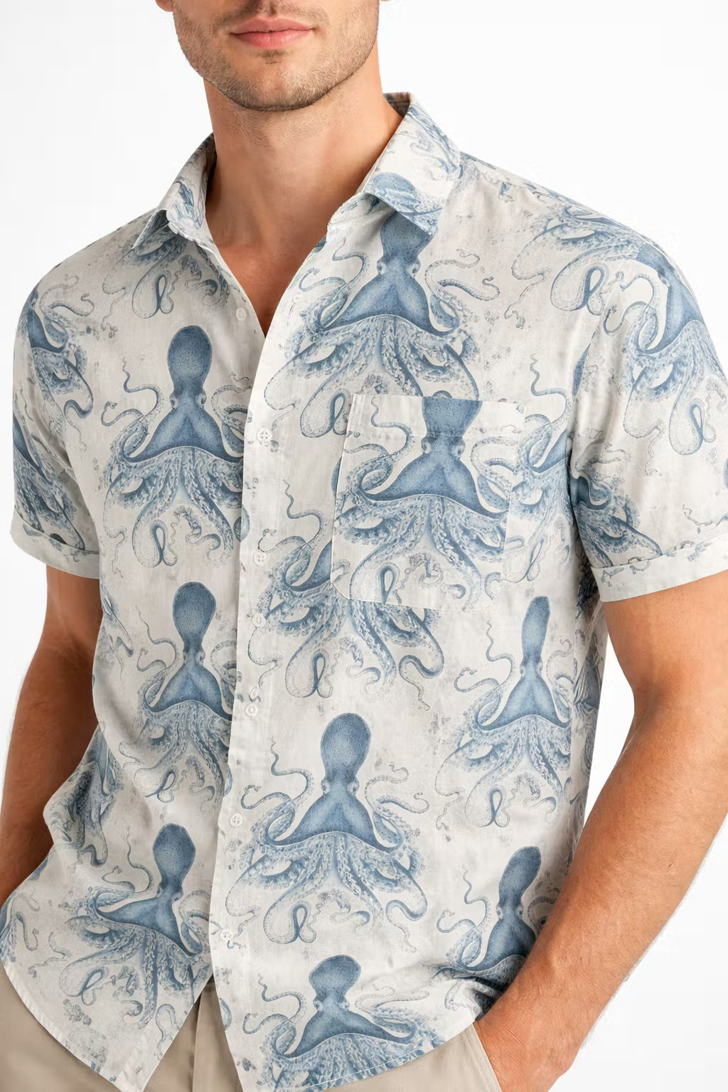 Mariner Octopus Print Woven Shirt