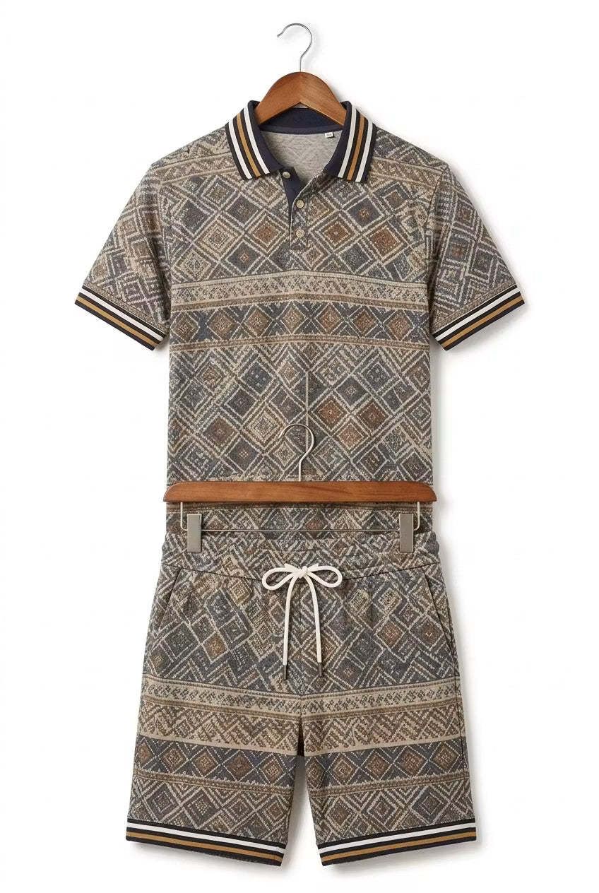 Santorini Mosaic Polo Set