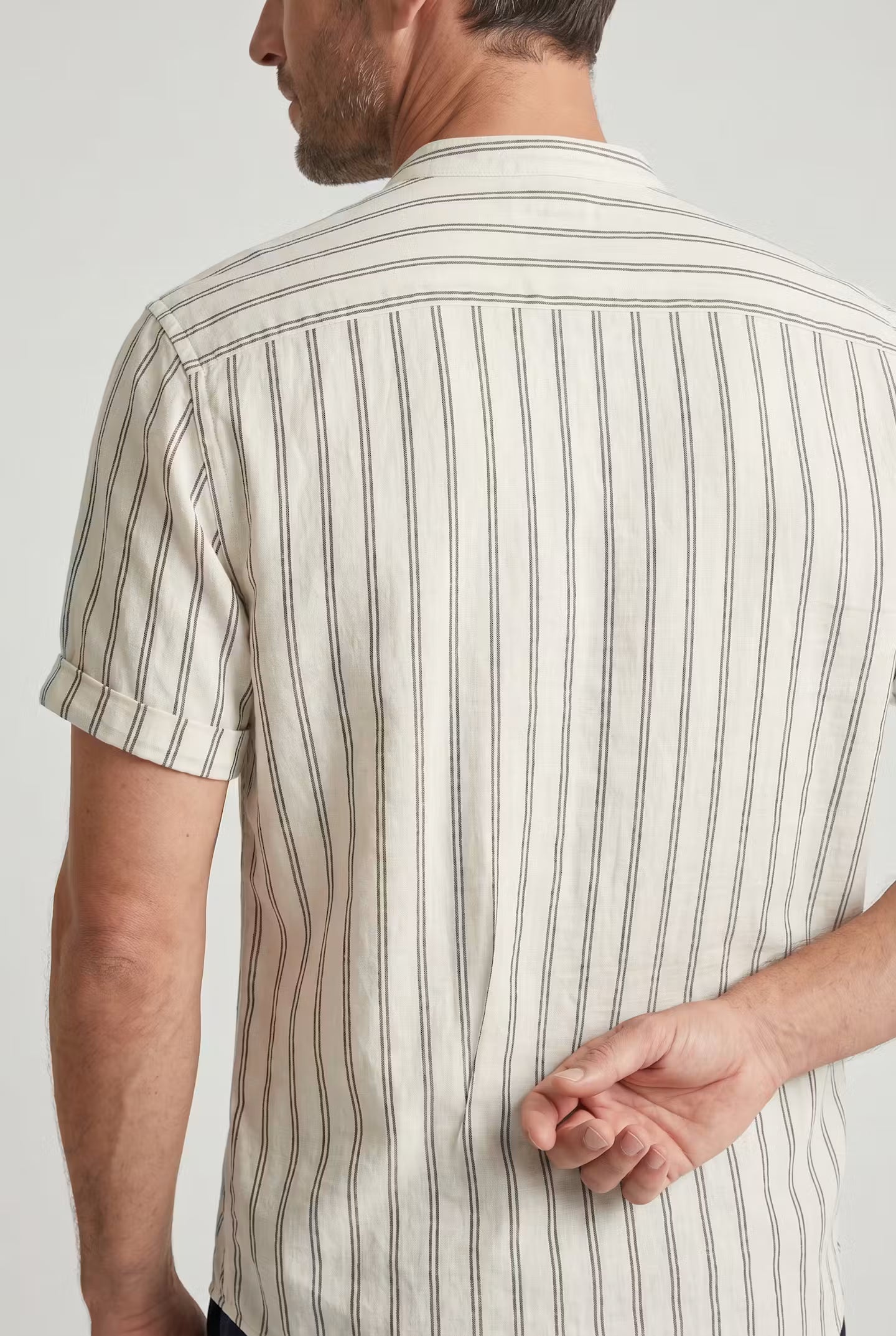 Alden Stripe Grand Collar Shirt