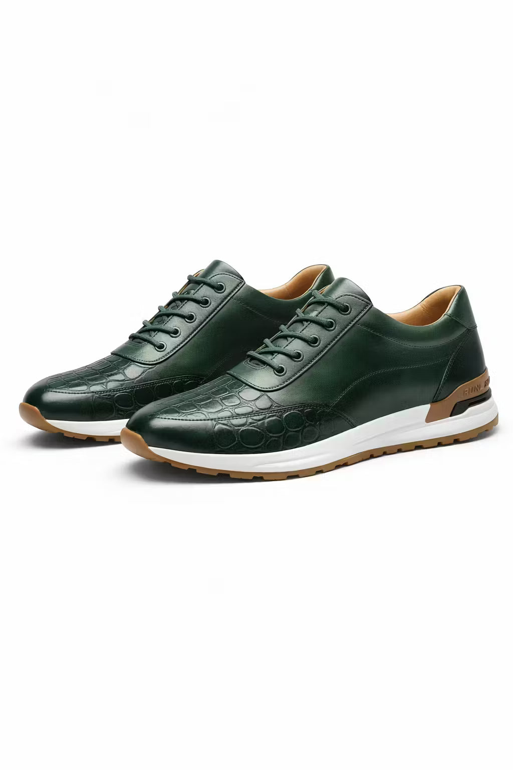 Croc Panel Hybrid Lace-Up Sneakers