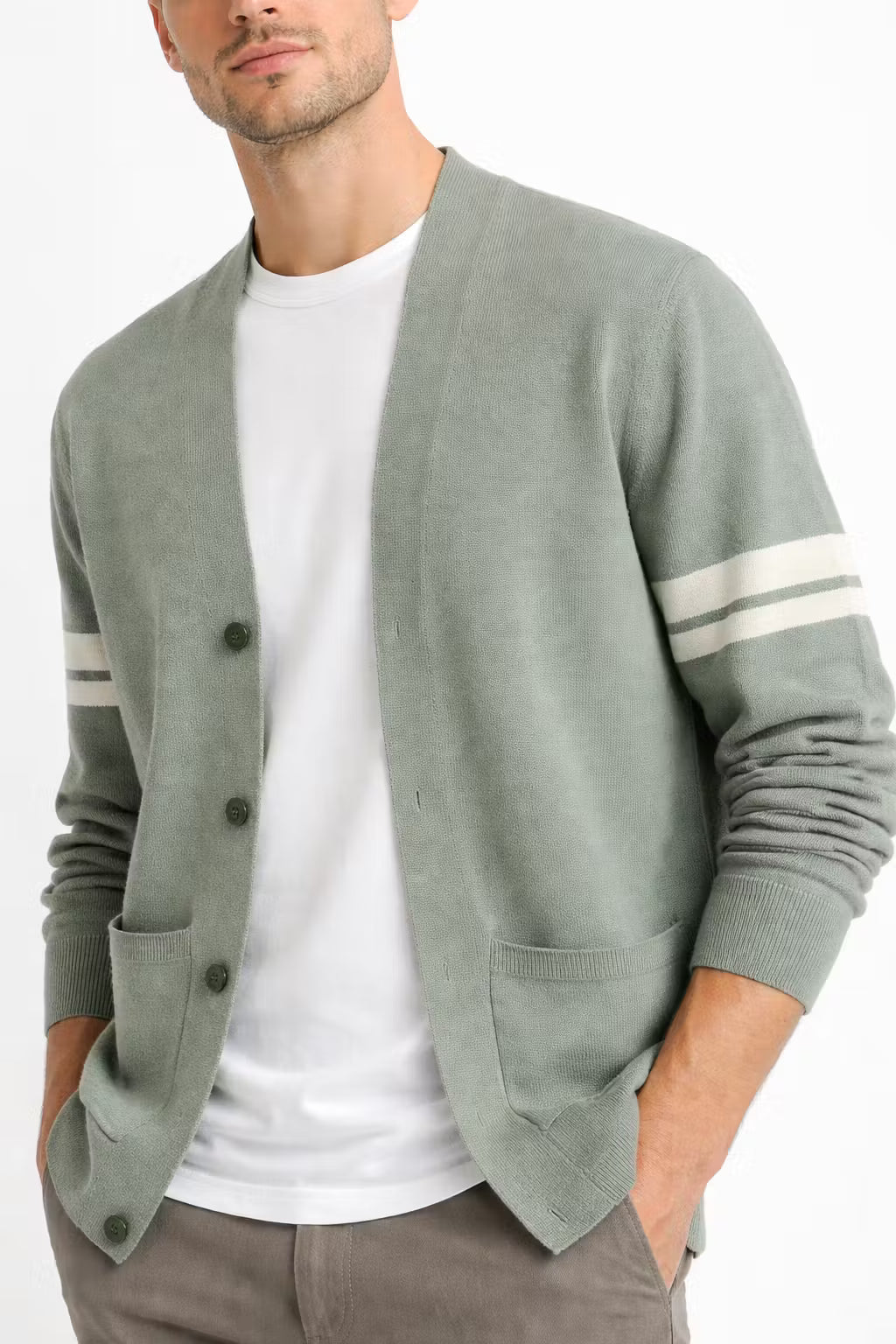 Open Knit Button Front Cardigan Sweater