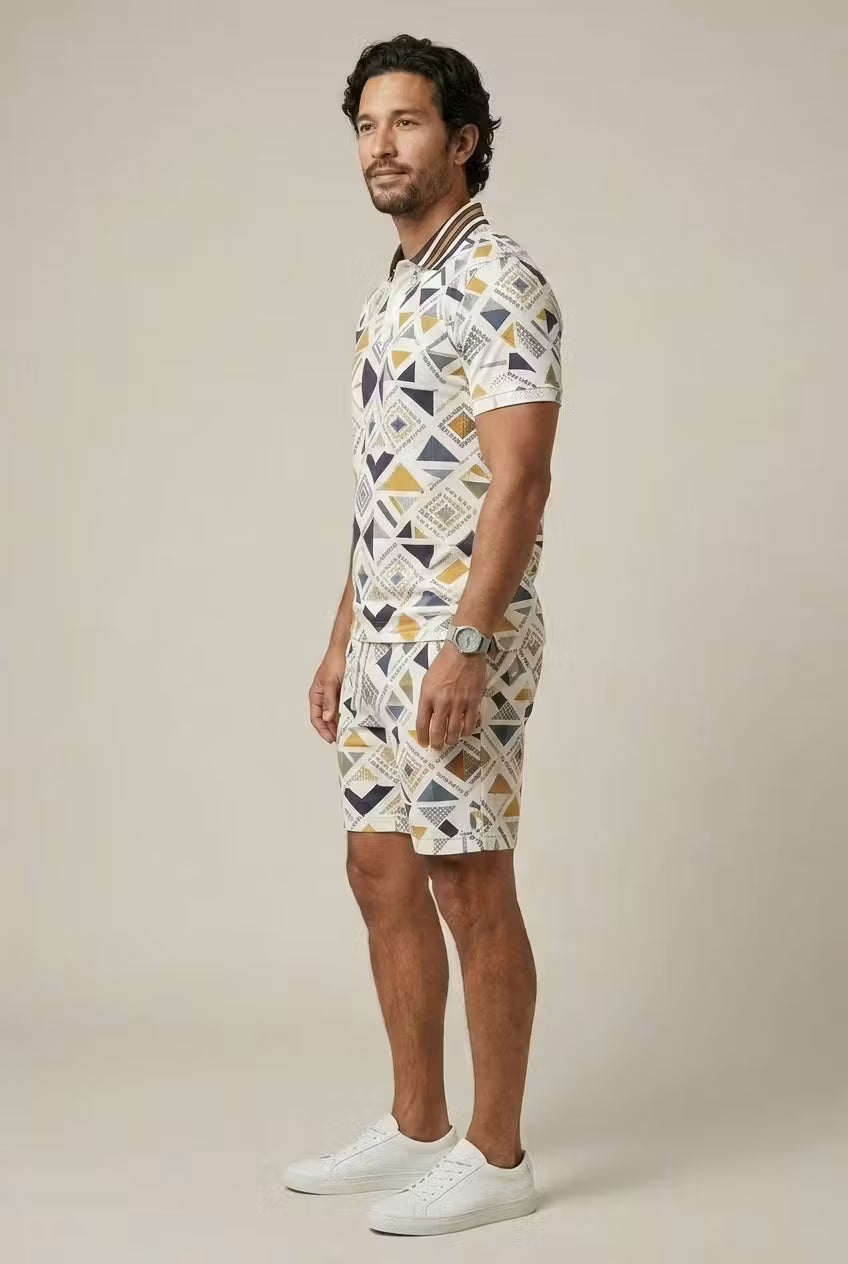 Monaco Geo Polo Set