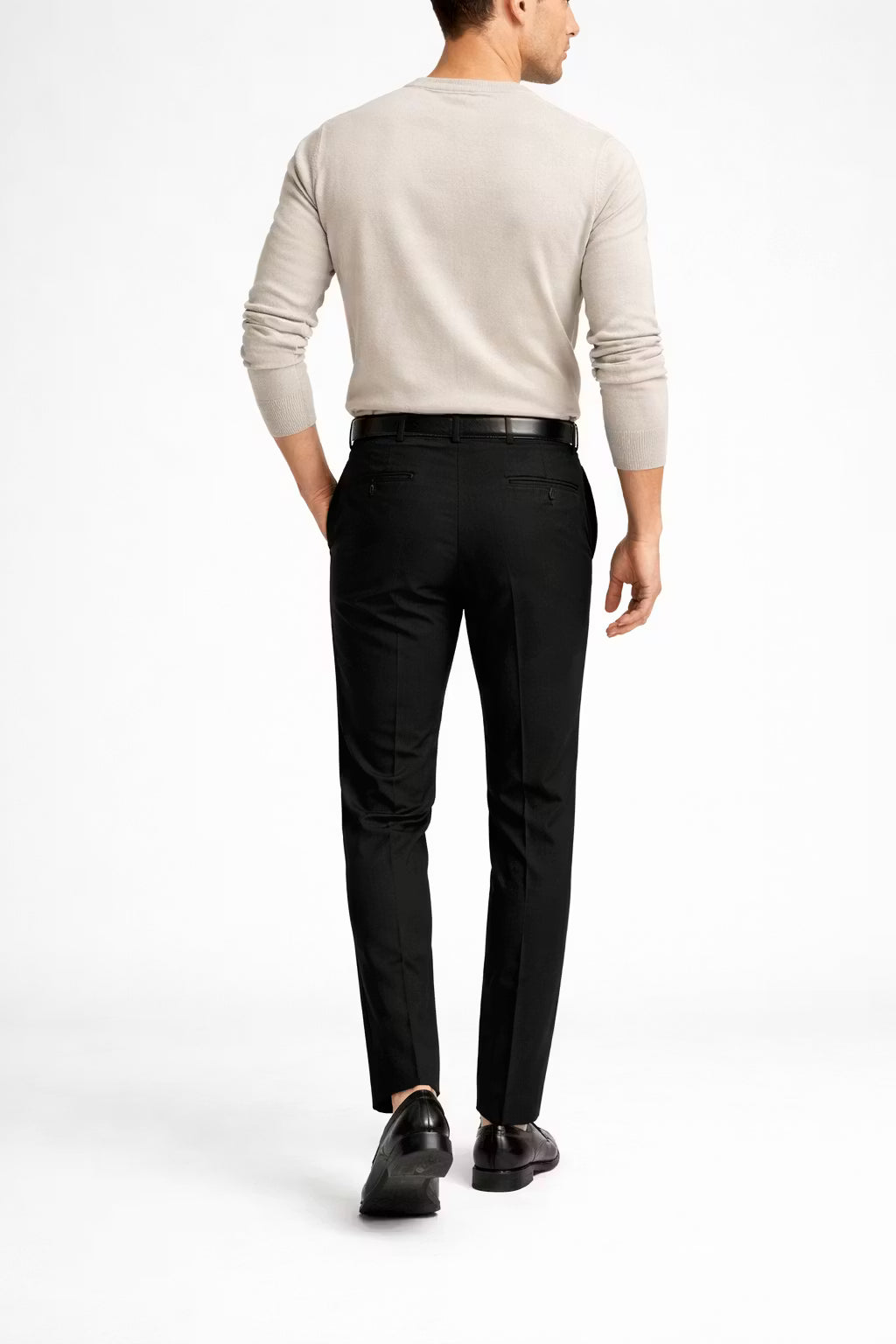 Tailored Straight-Leg Dress Trousers