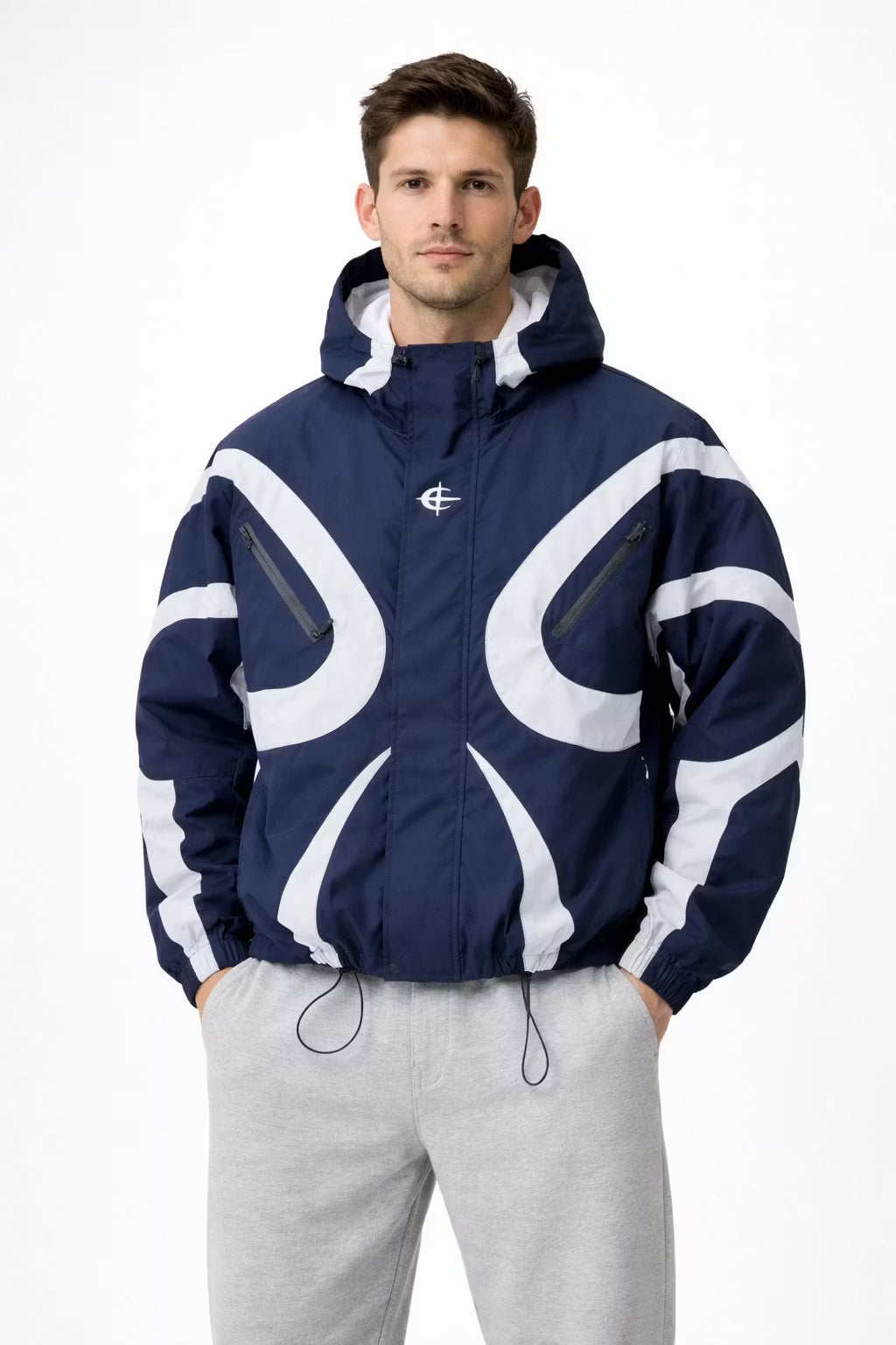The Glacier Panel Crinkle Track Jacket