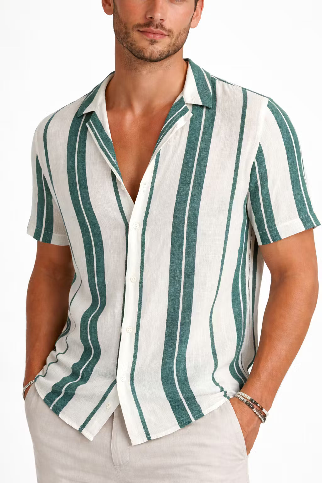 Amalfi Textured Stripe Woven Shirt