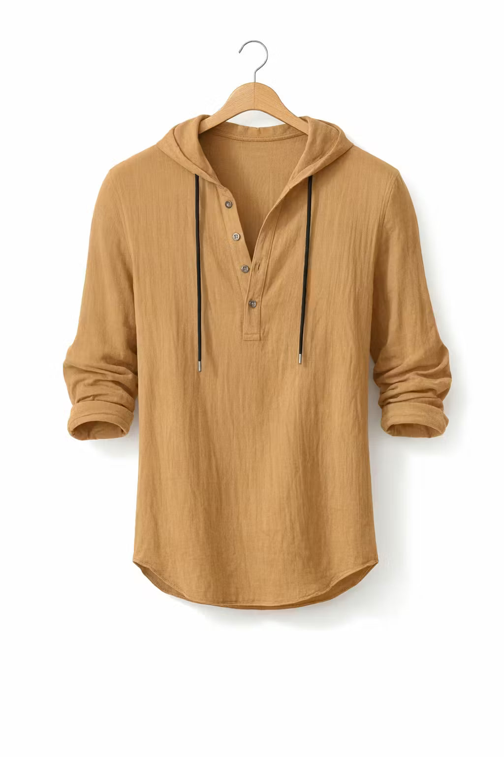 Hooded Henley Shirt