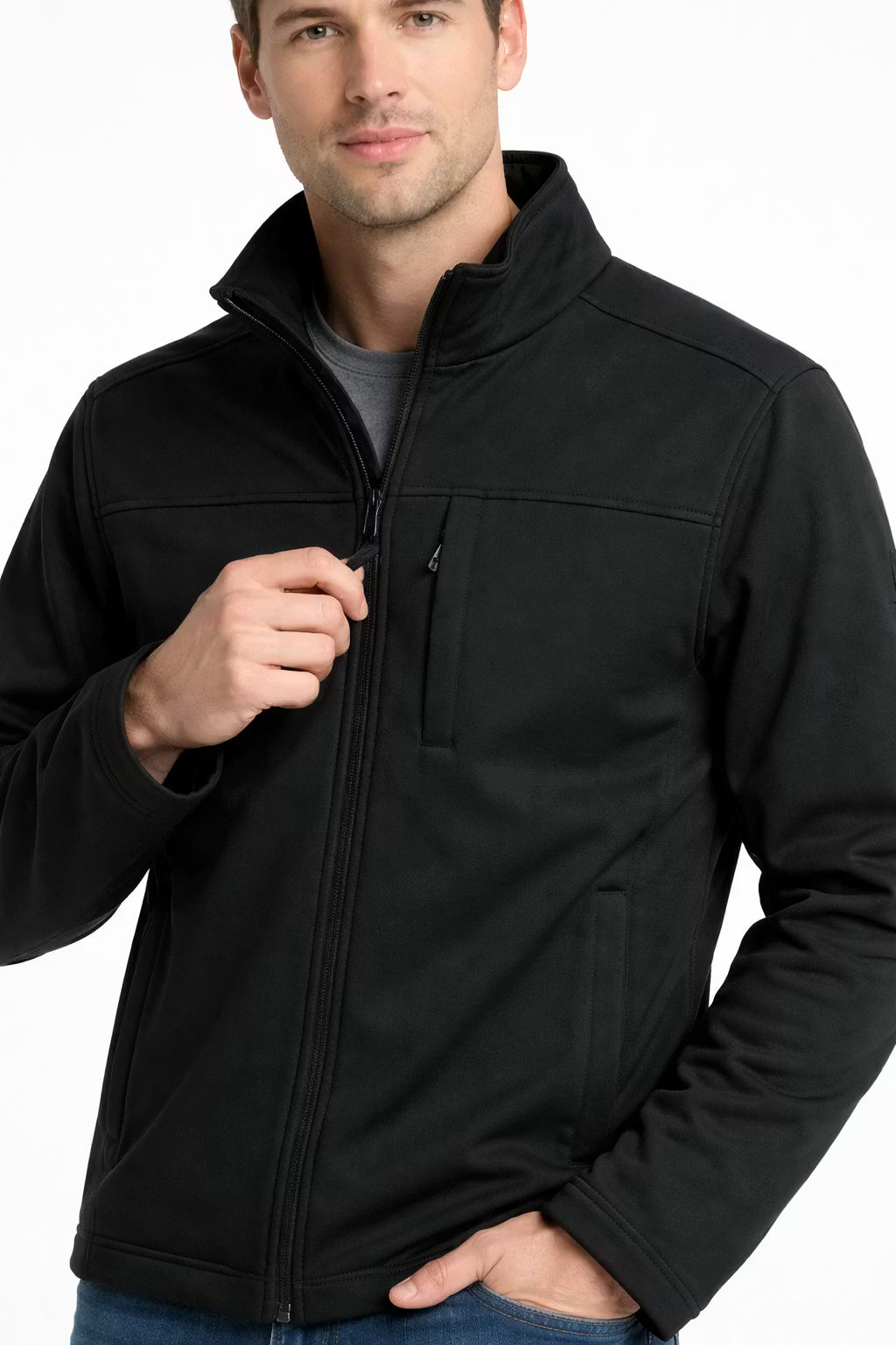 Stand Collar Soft Shell Jacket