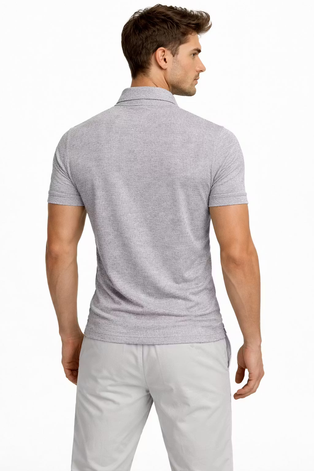 Easton Textured Zip Polo