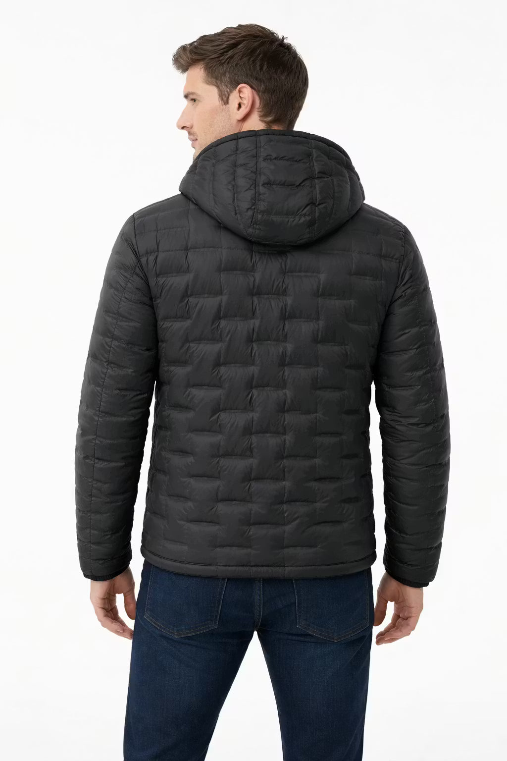 Midnight Alpine Quilted Hooded Jacket
