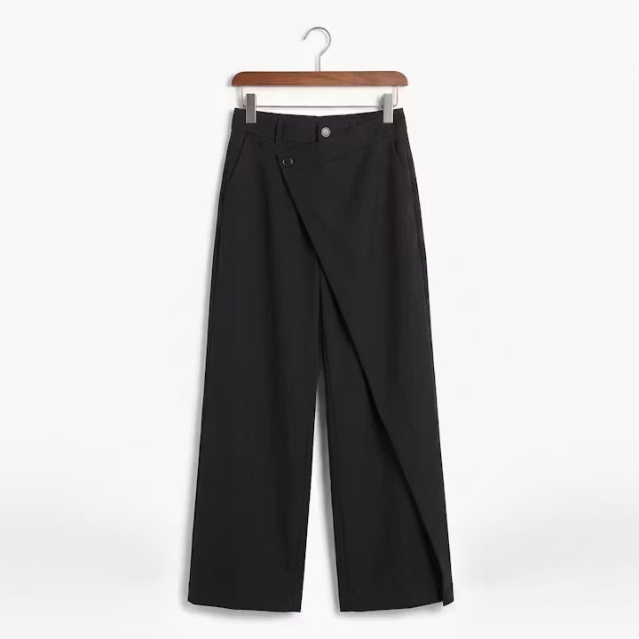 Sloane asymmetrische broek met wijde pijpen