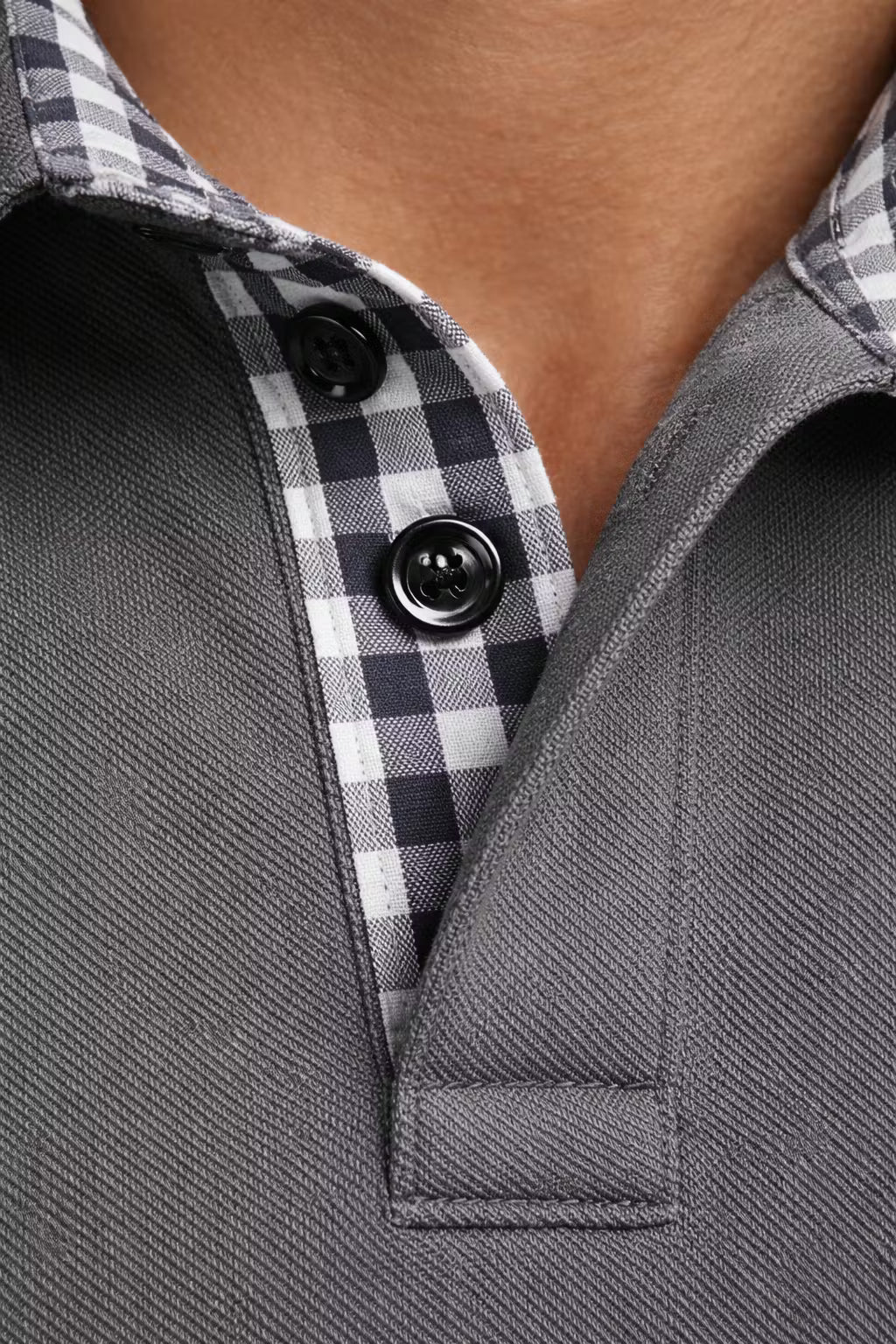 Monroe Plaid Trim Polo Shirt