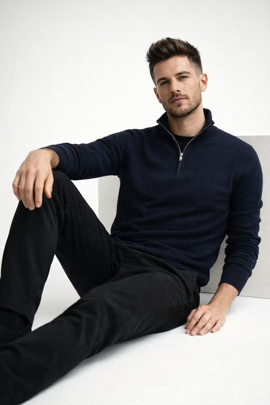 Men's Knitwear Top Half Zipper