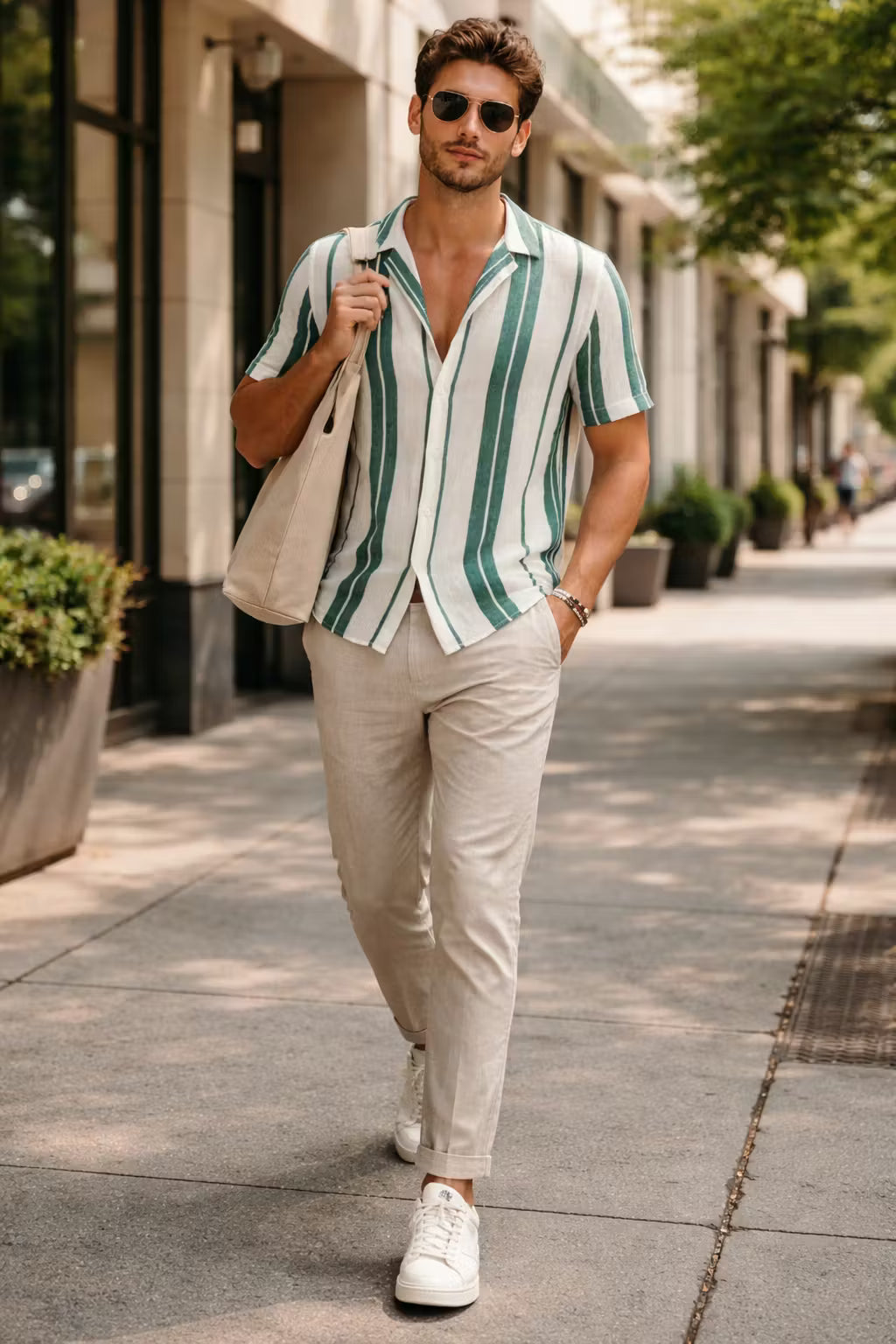 Amalfi Textured Stripe Woven Shirt