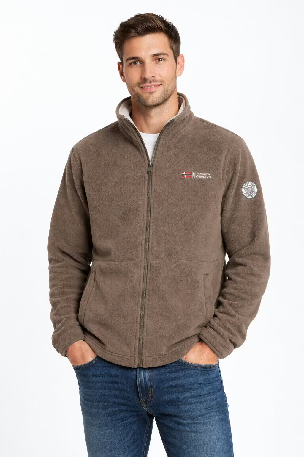 Men’s Fleece Jacket With Zip Front