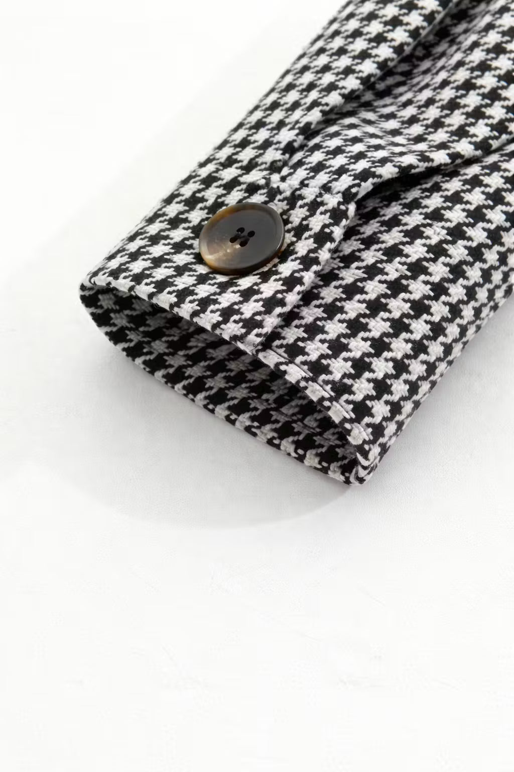 Textured Check Button Shirt Jacket