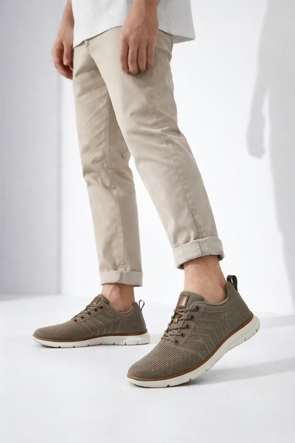 KnitFlow Lace-Up Everyday Sneakers