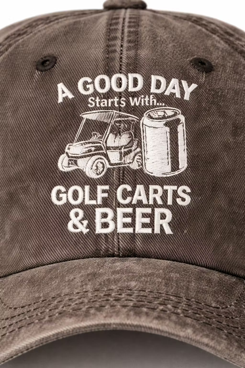 Fairway Social Embroidered Denim Cap