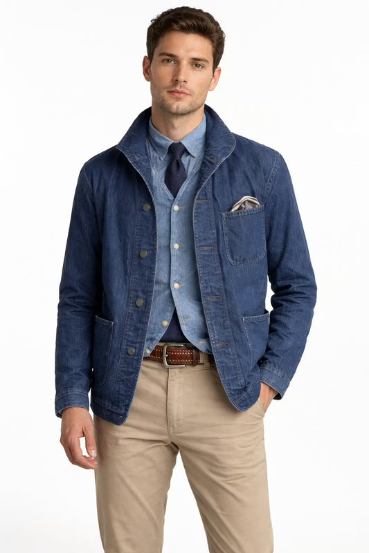 Huberto denim utility-jasje