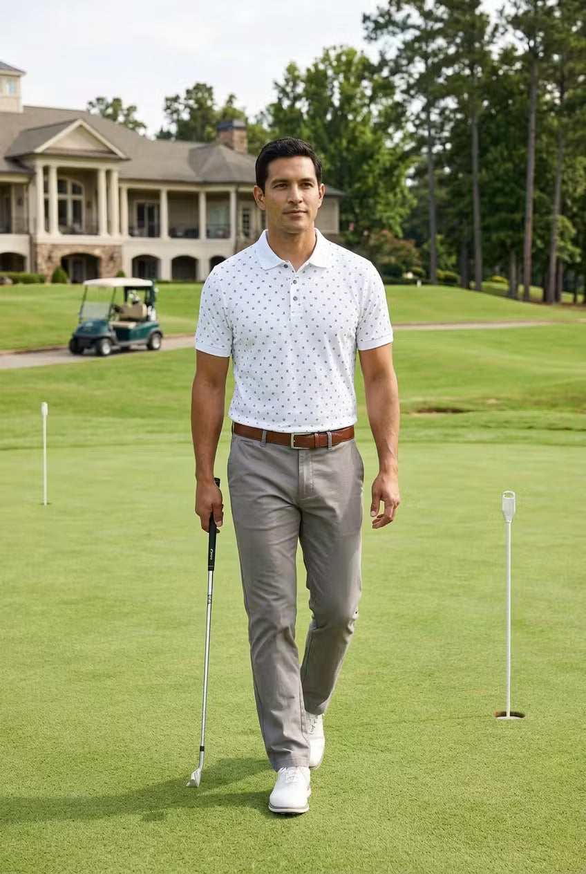 Birdie Print Golf Polo