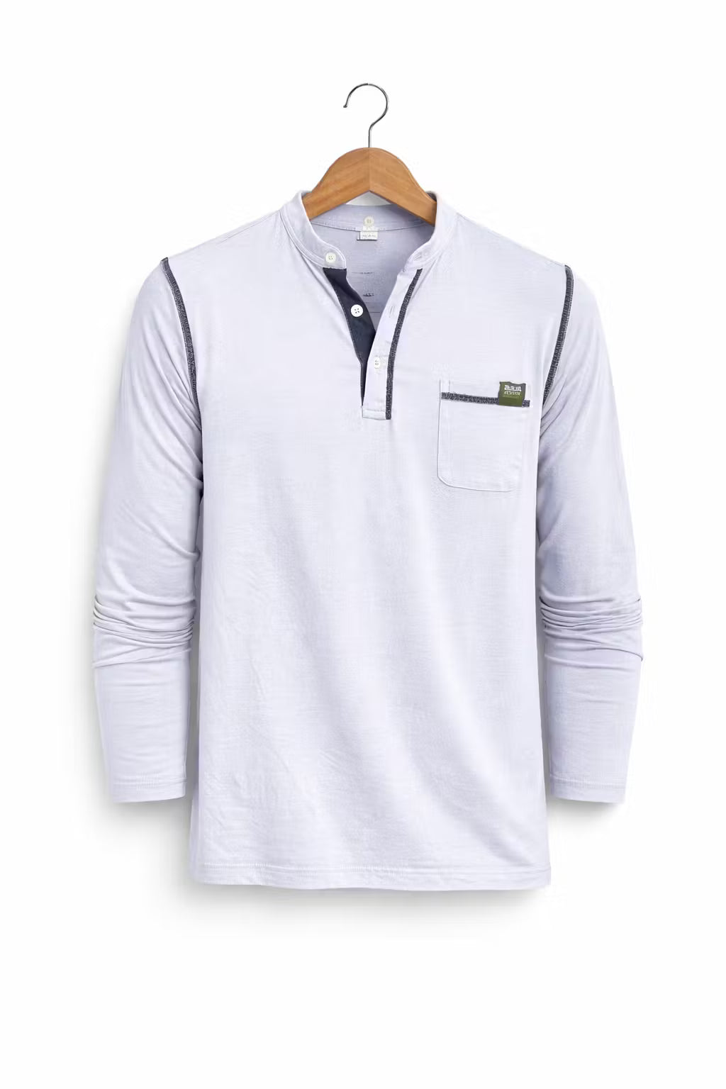 Men's Long Sleeve Color Matching Shirt