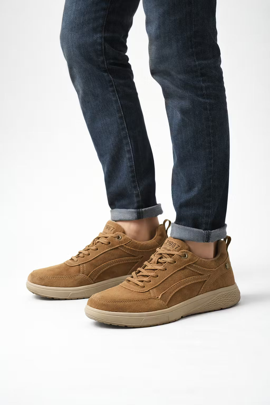 Heritage Suede Panel Lace-Up Sneakers