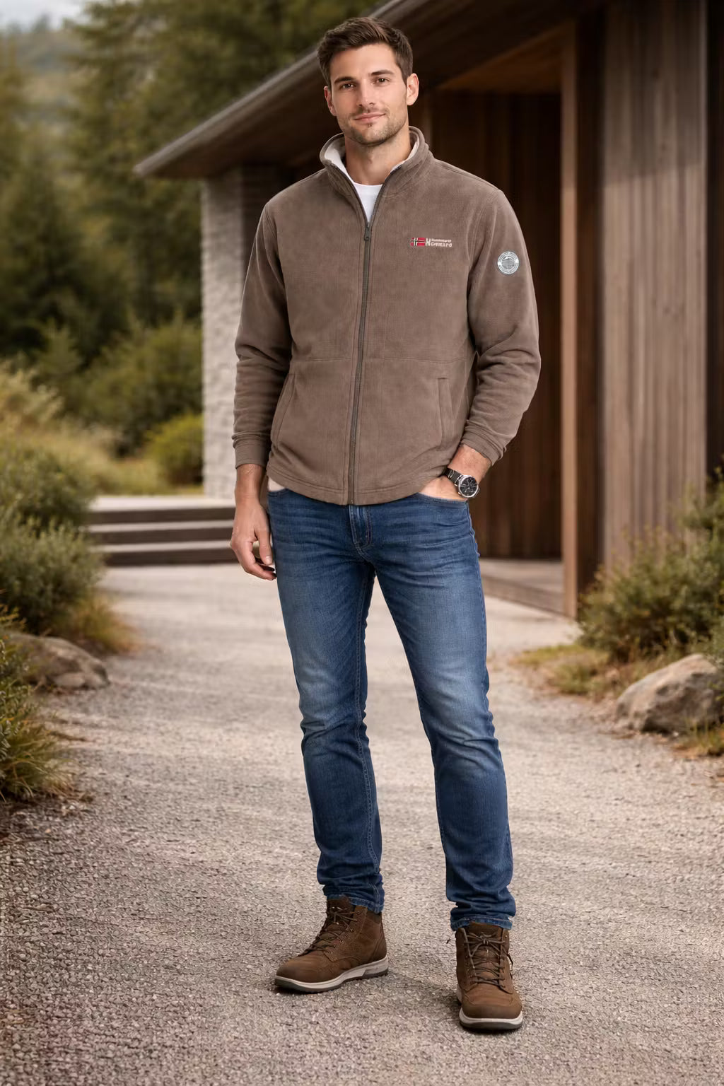 Men’s Fleece Jacket With Zip Front