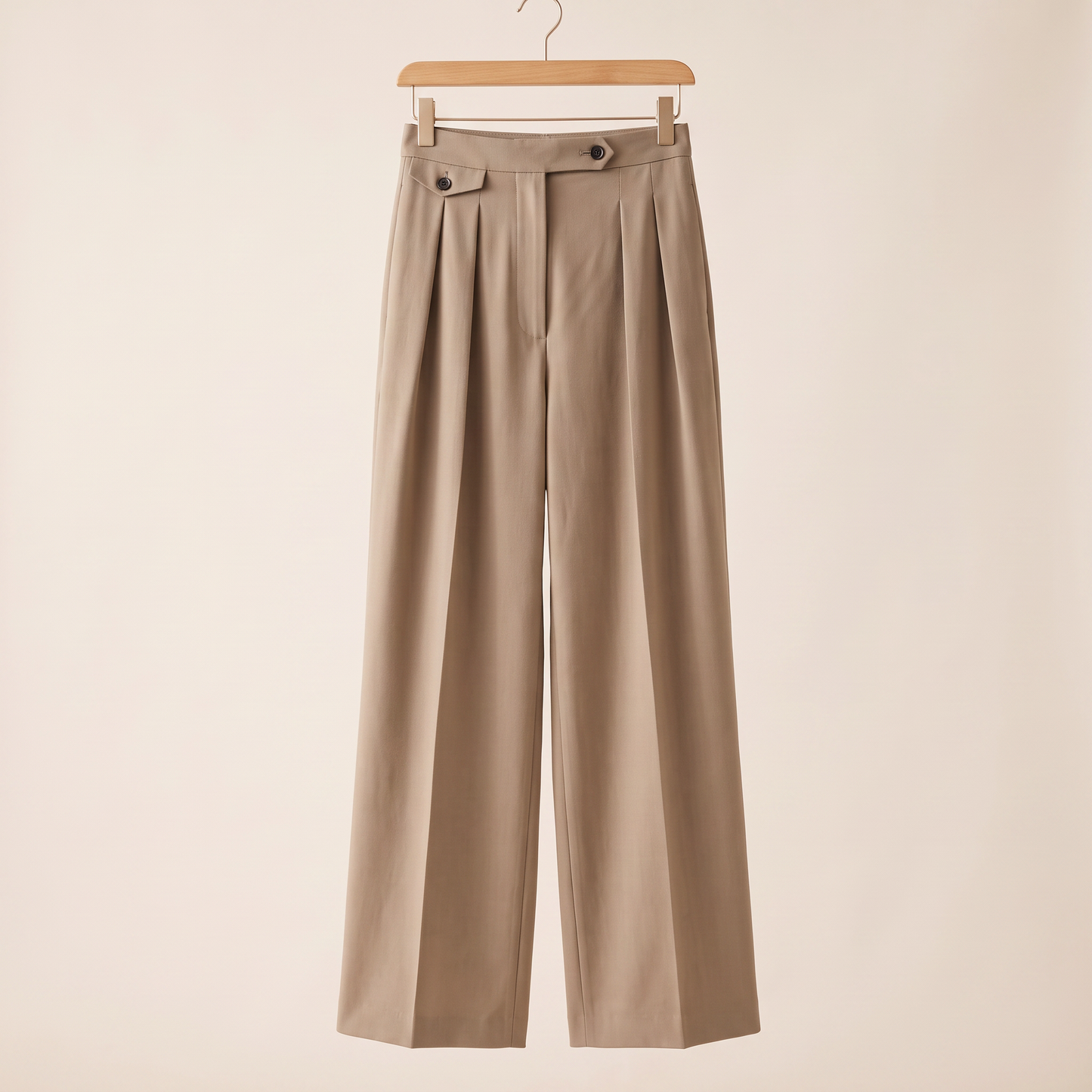 Dune broek met hoge taille en wijde pijpen