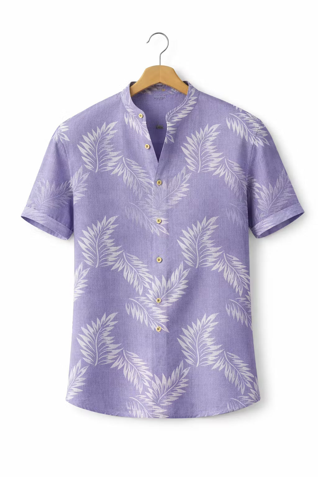 Abstract Leaf Textured Resort Shirt