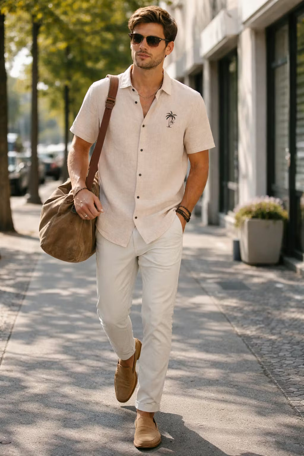 Palma Coastal Embroidered Woven Shirt