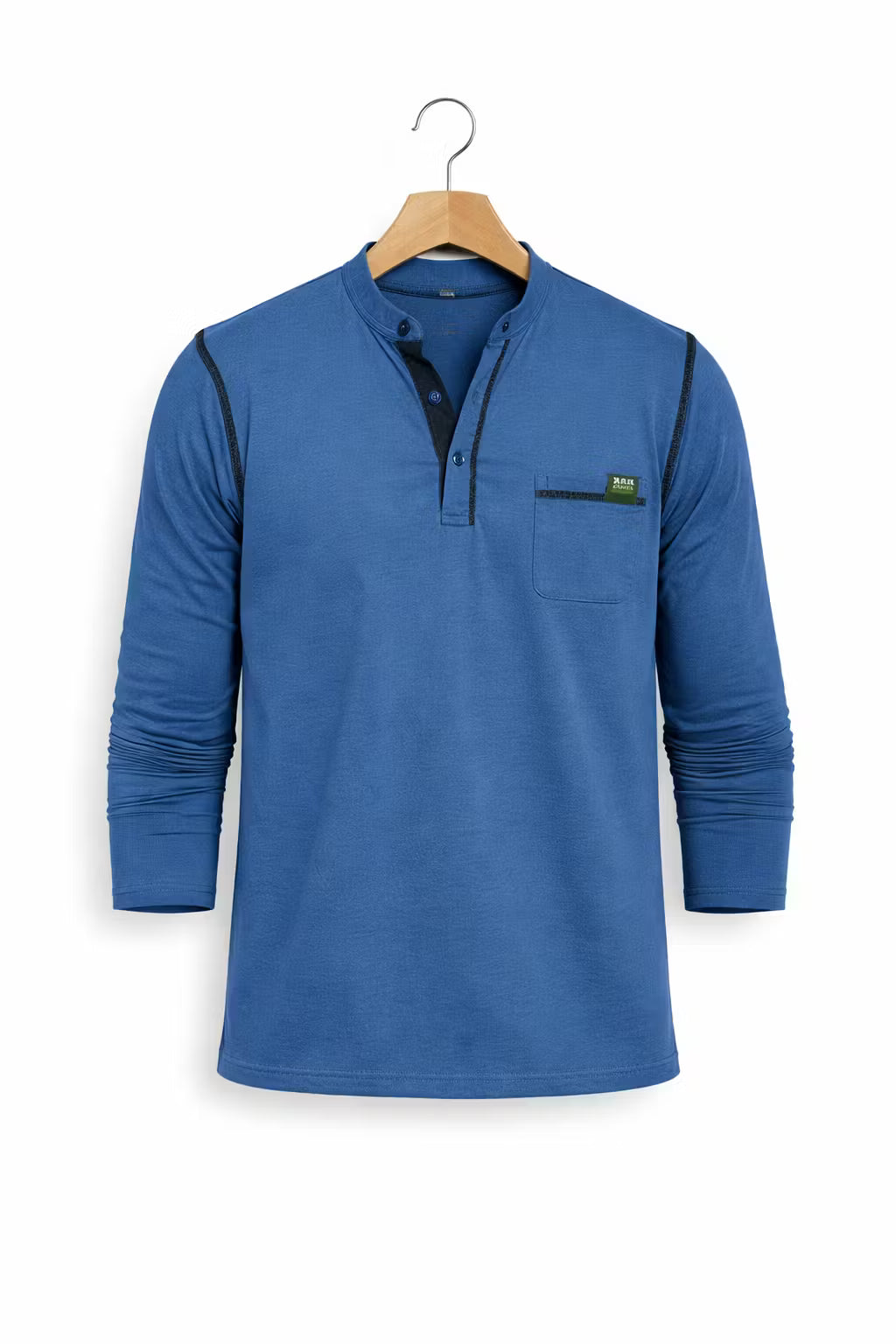 Men's Long Sleeve Color Matching Shirt