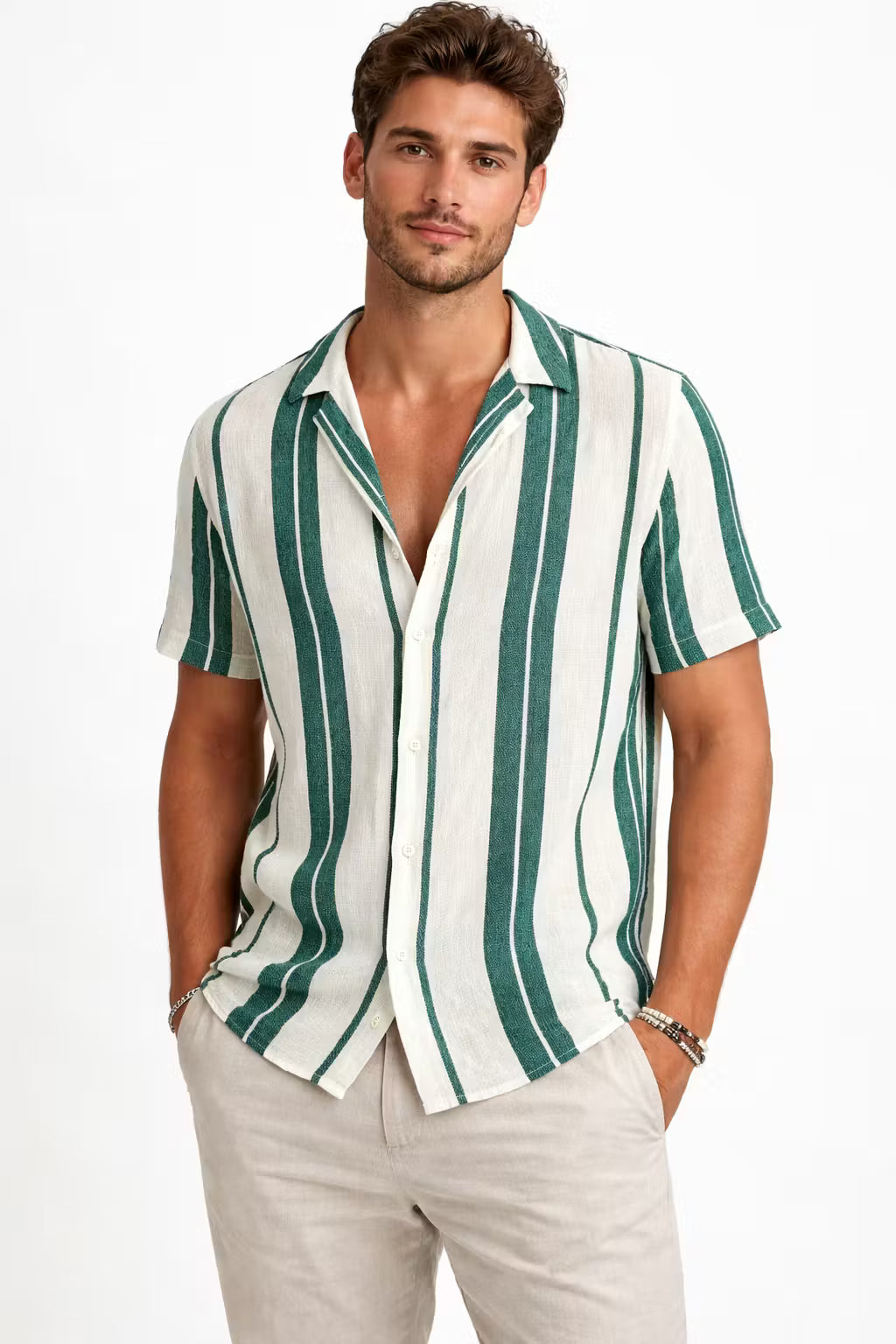 Amalfi Textured Stripe Woven Shirt