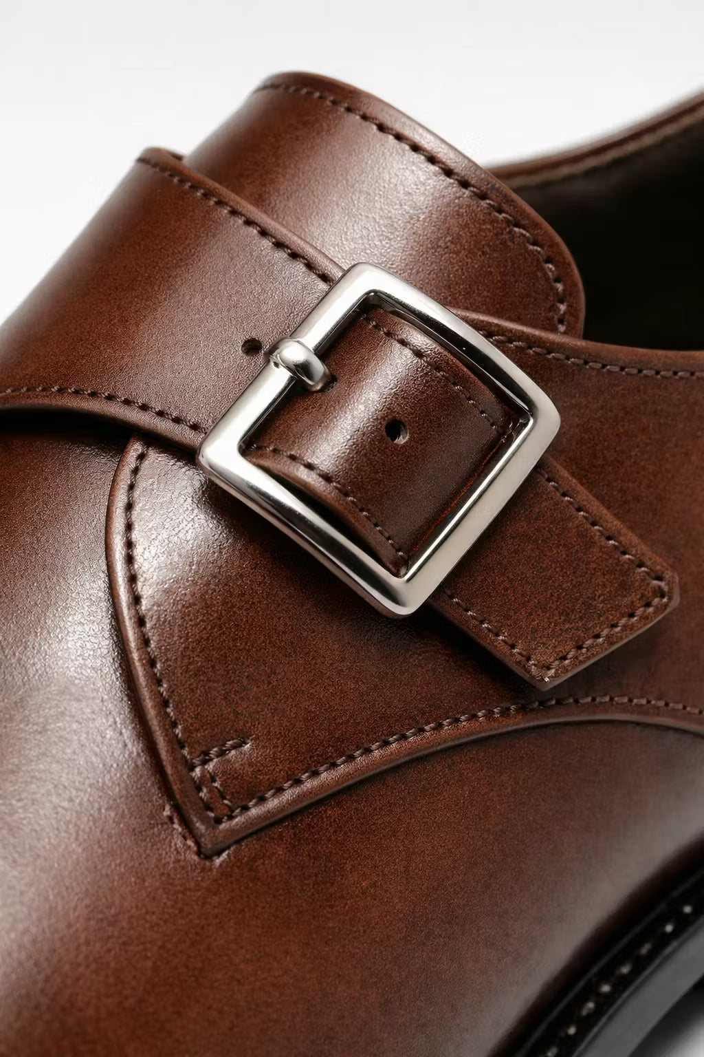 Monk Strap Perforated Dress Shoes
