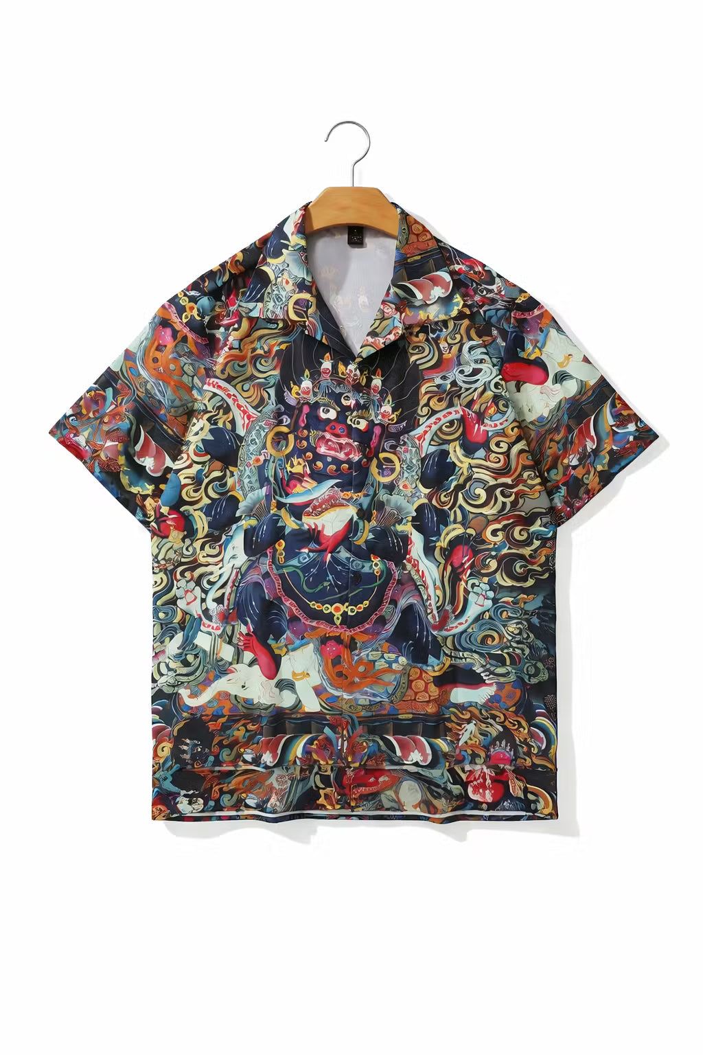 Safari Scenic Print Camp Collar Shirt