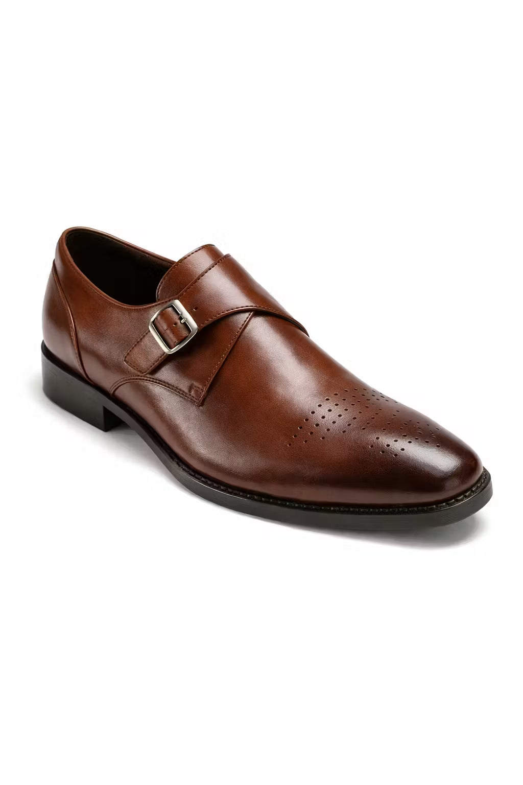 Monk Strap Perforated Dress Shoes