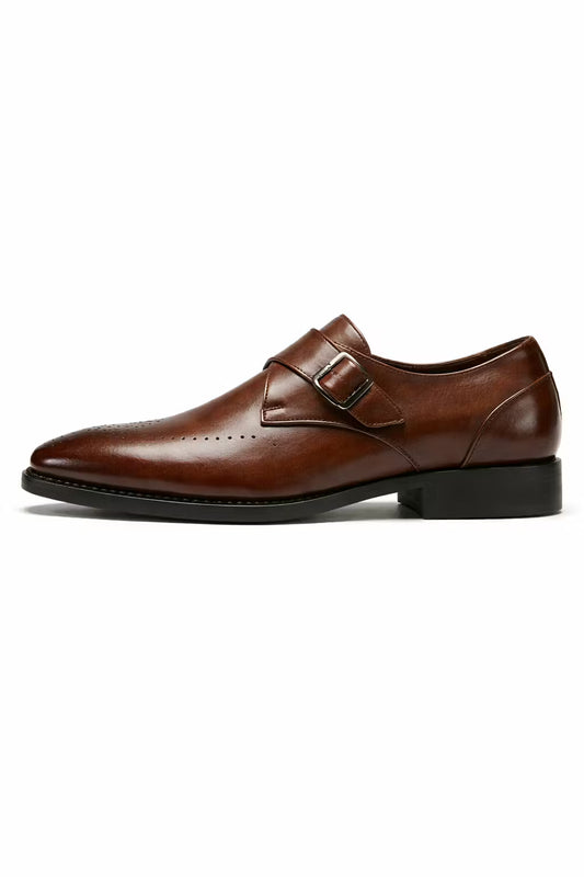 Monk Strap Perforated Dress Shoes