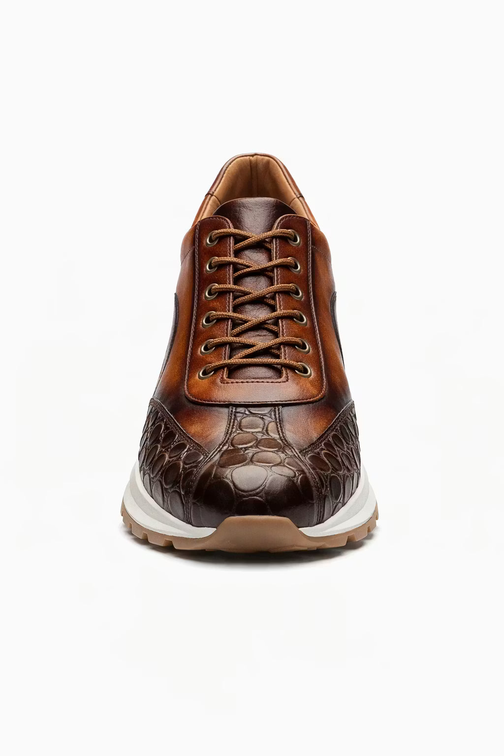 Croc Panel Hybrid Lace-Up Sneakers