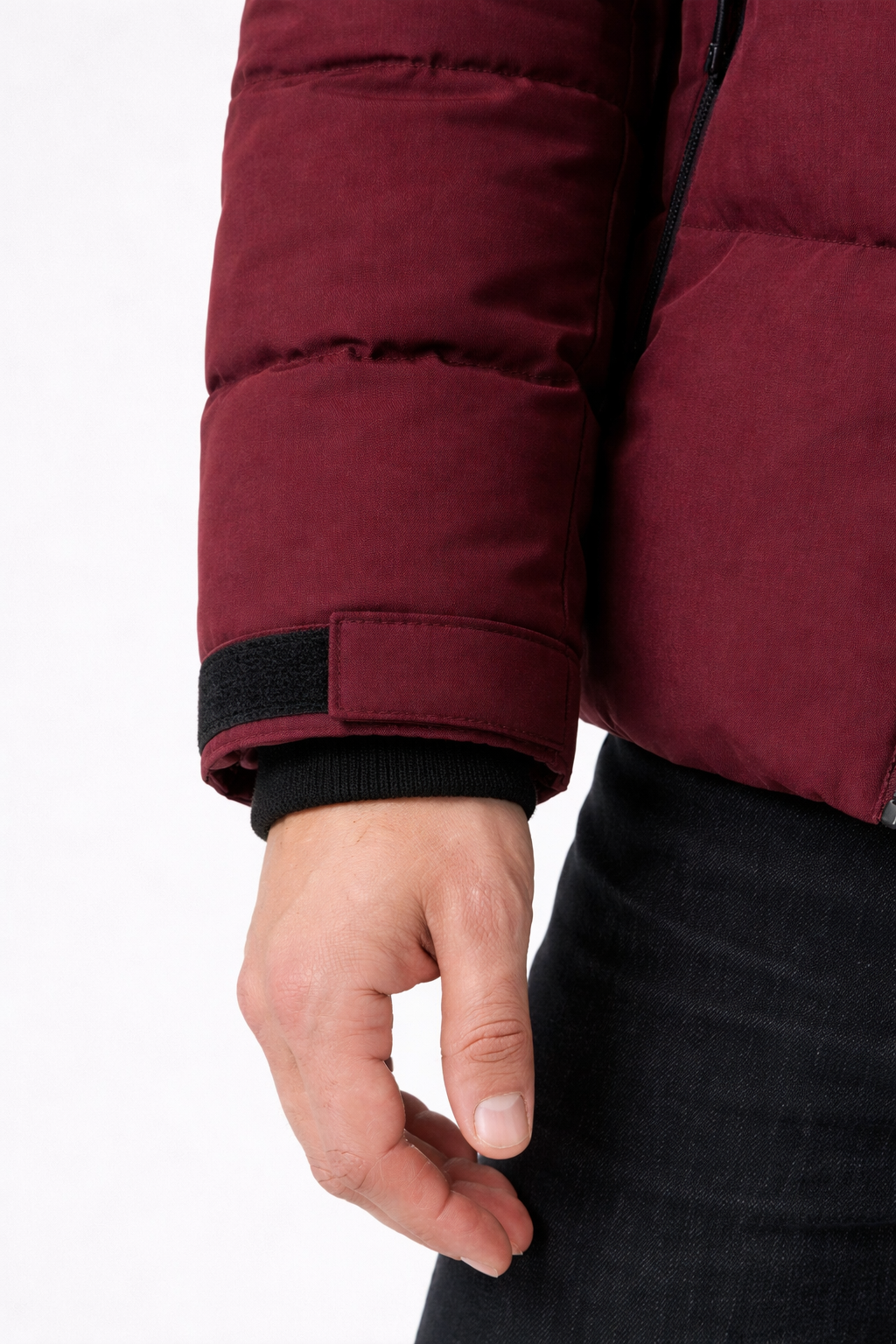 Men’s Hooded Quilted Jacket With Padded Panels